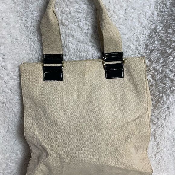 JASON WU Black Cat Canvas Cream TOTE BAG. - Picture 5 of 15